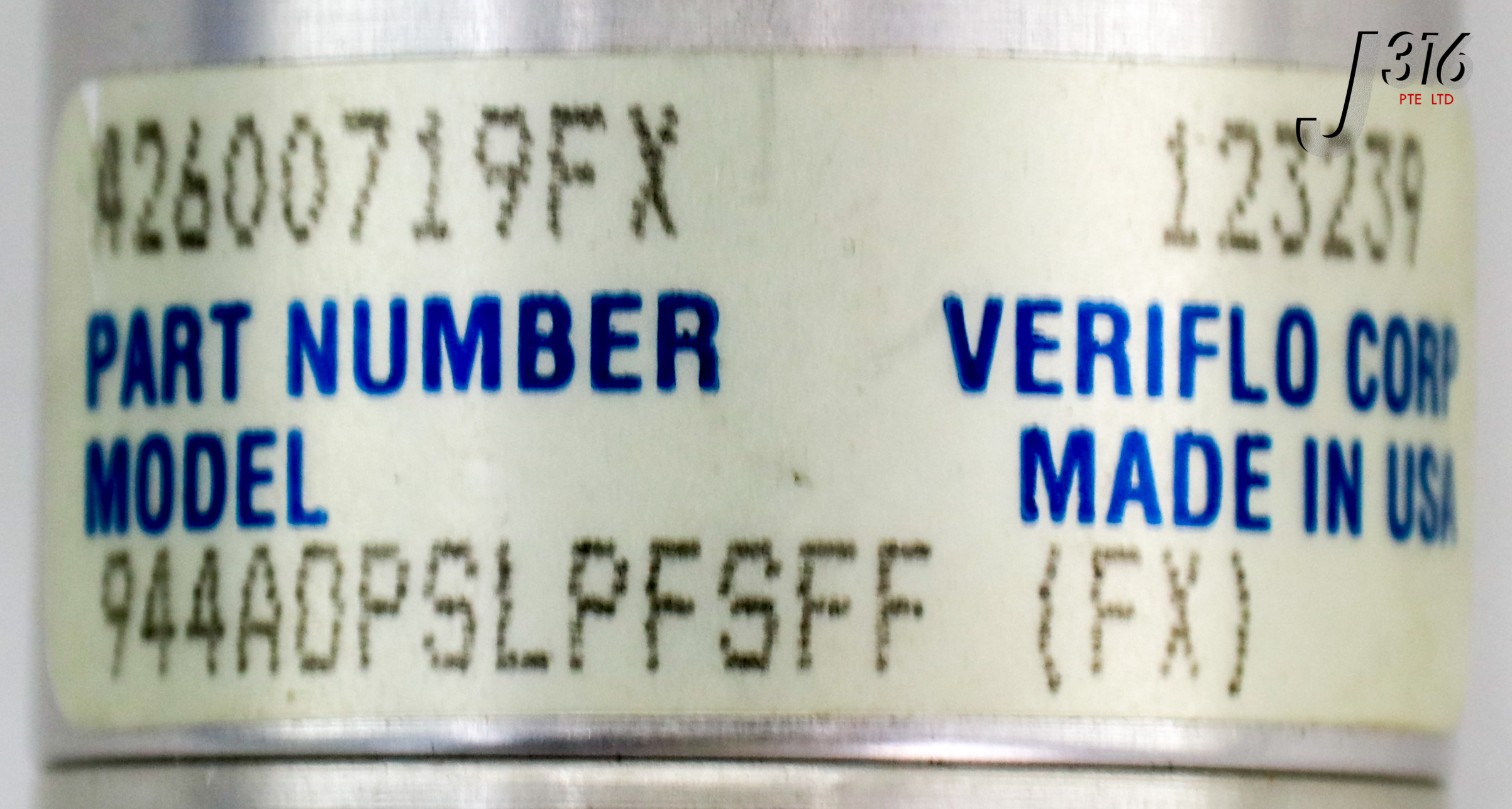 にん L23045 (LOT OF 5) VERIFLO 2-WAY VALVE, PN: 42600719FX